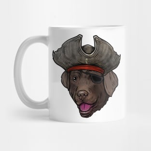 Chocolate Labrador Retriever Pirate Mug